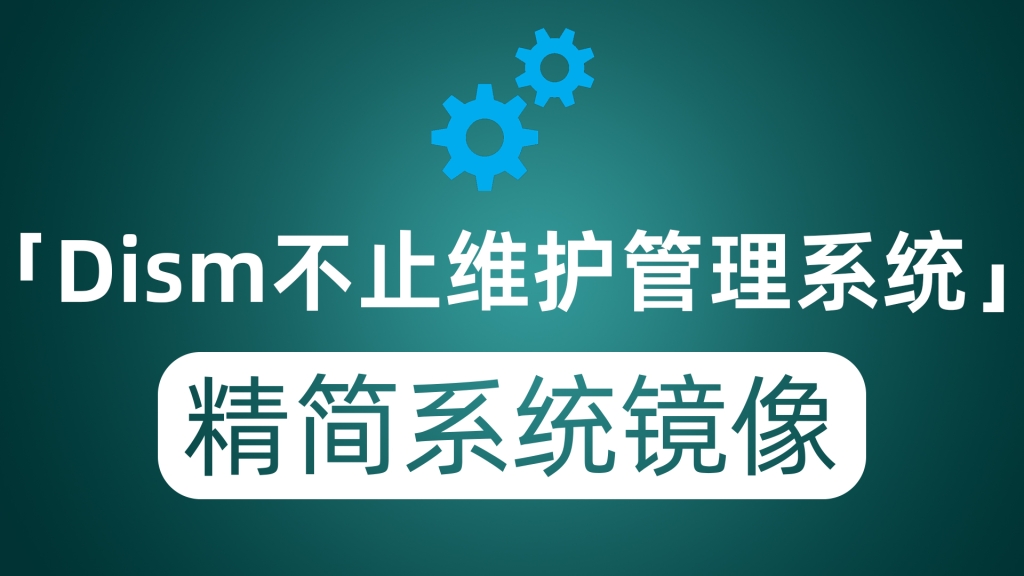 Dism++不止能维护管理Windows系统 还能精简自定义系统安装镜像